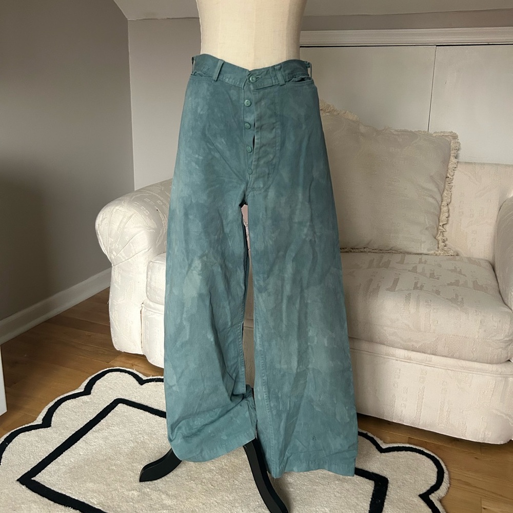 distressed baggy fit trousers